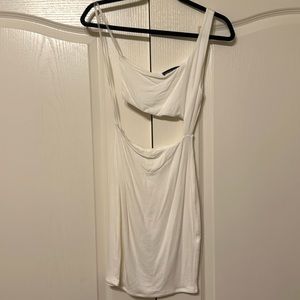 Naked Wardrobe White Mini Dress